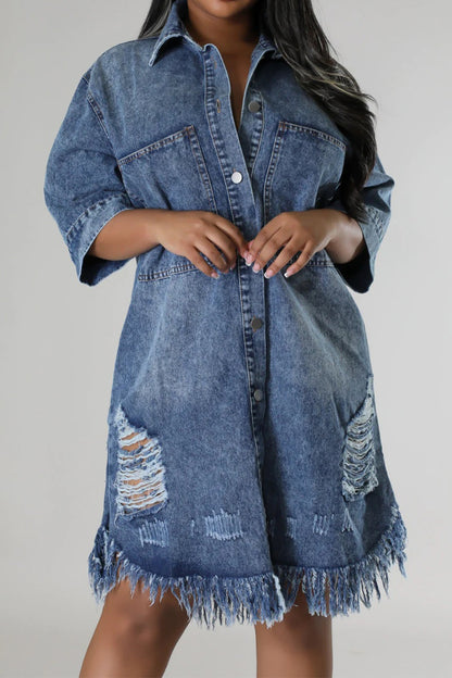 Boho Dress In Denim