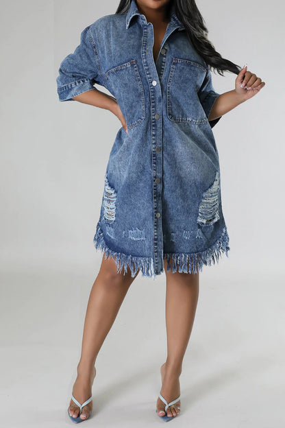 Boho Dress In Denim