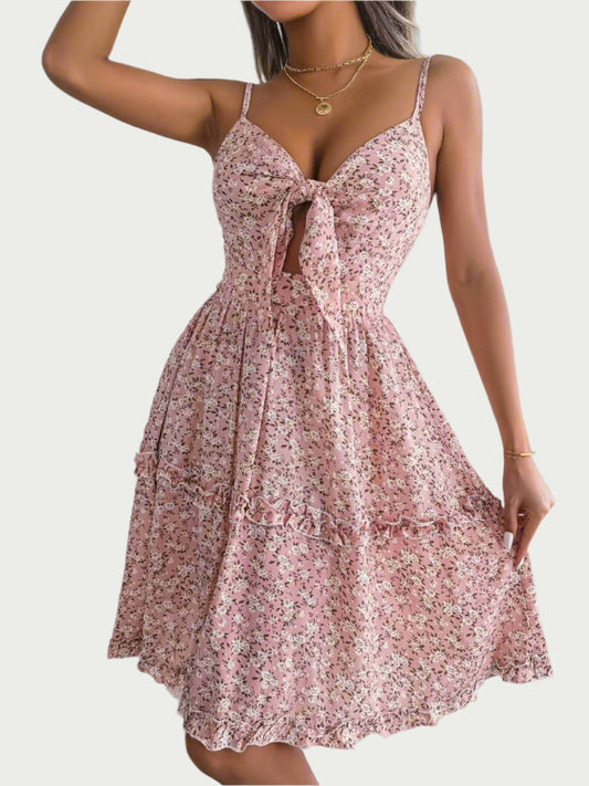 Ditsy Floral Spaghetti Strap Mini Dress