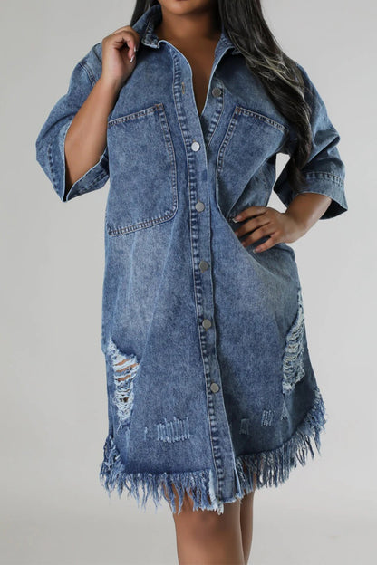 Boho Dress In Denim