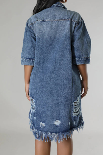 Boho Dress In Denim