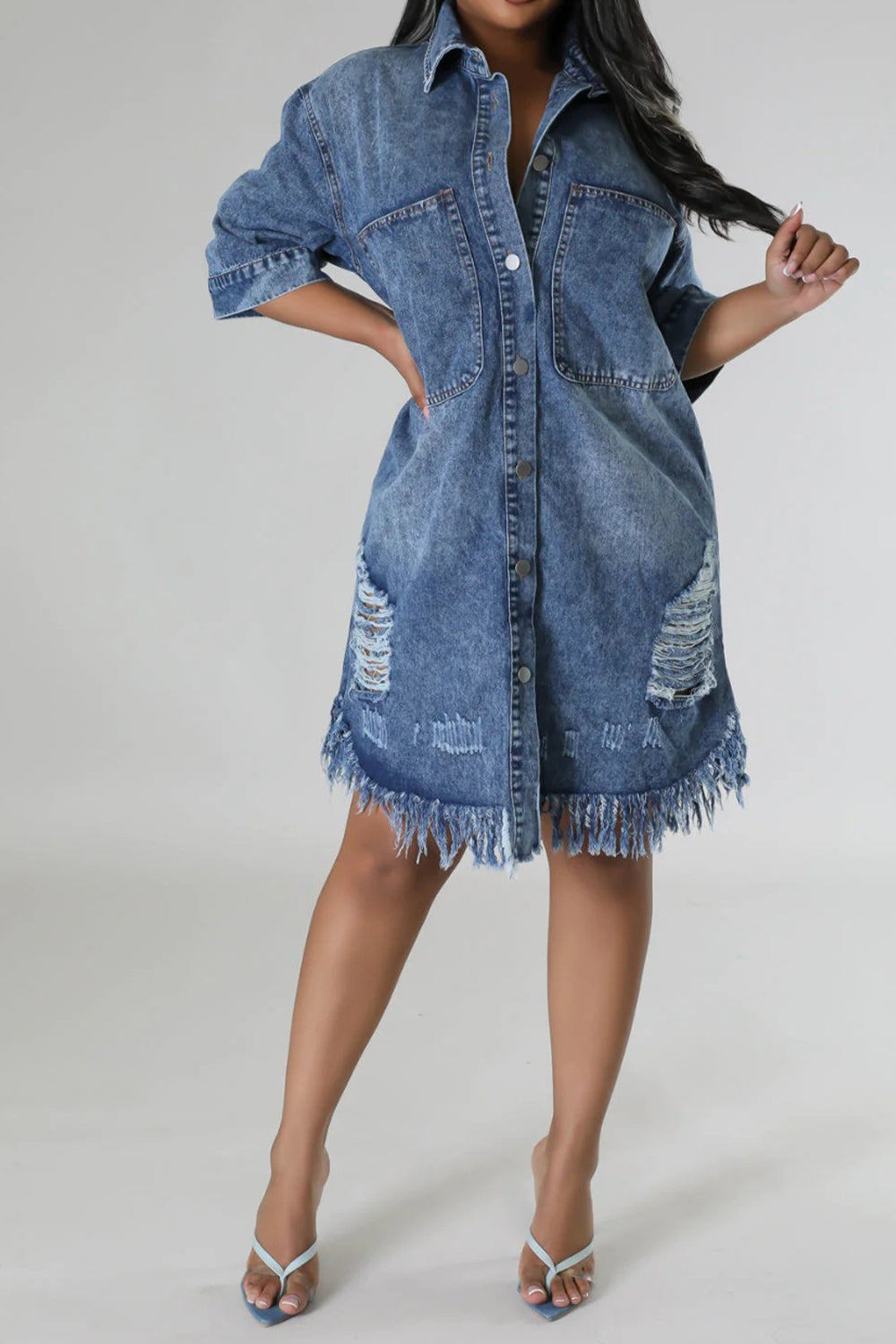 Boho Dress In Denim