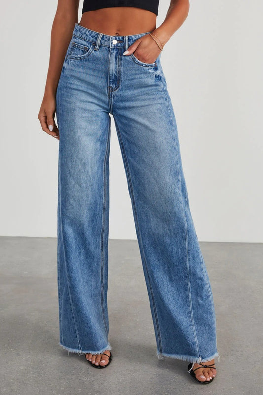 Flirty Fray Denim Jeans