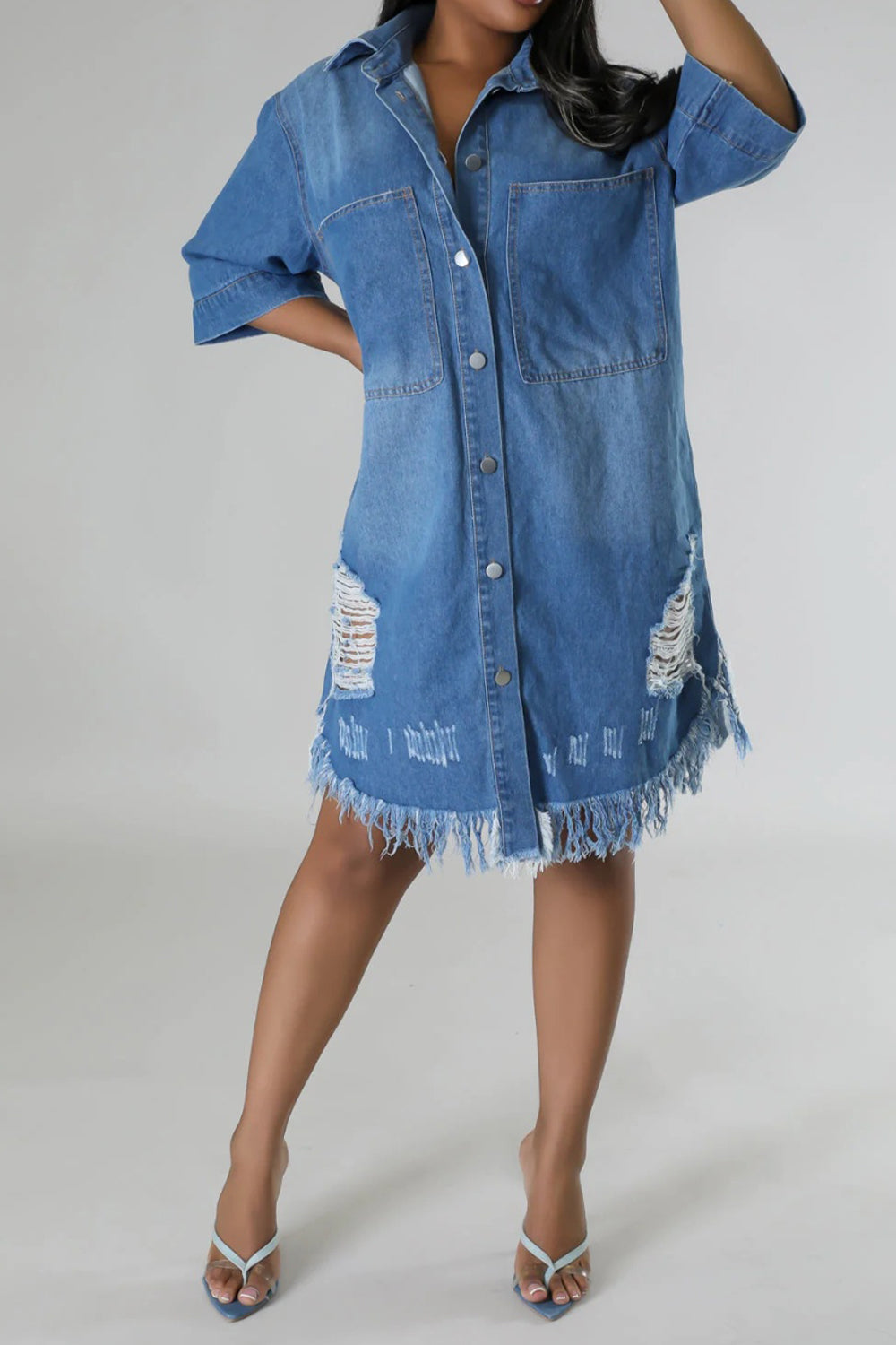 Boho Dress In Denim